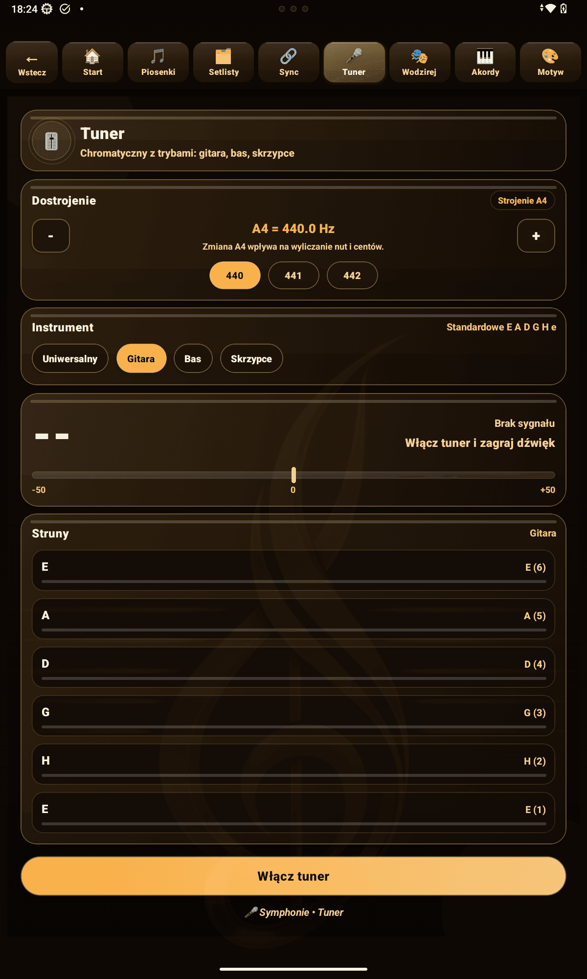 Symphonie tuner chromatyczny