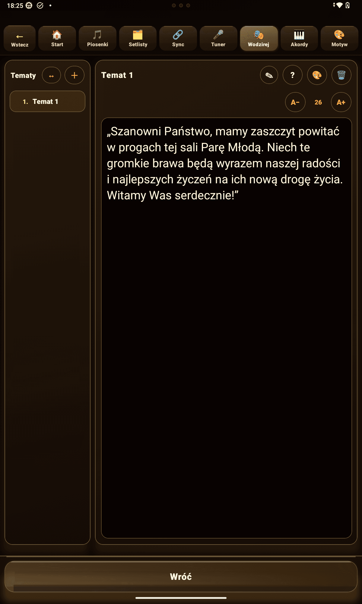 Symphonie moduł wodzirej