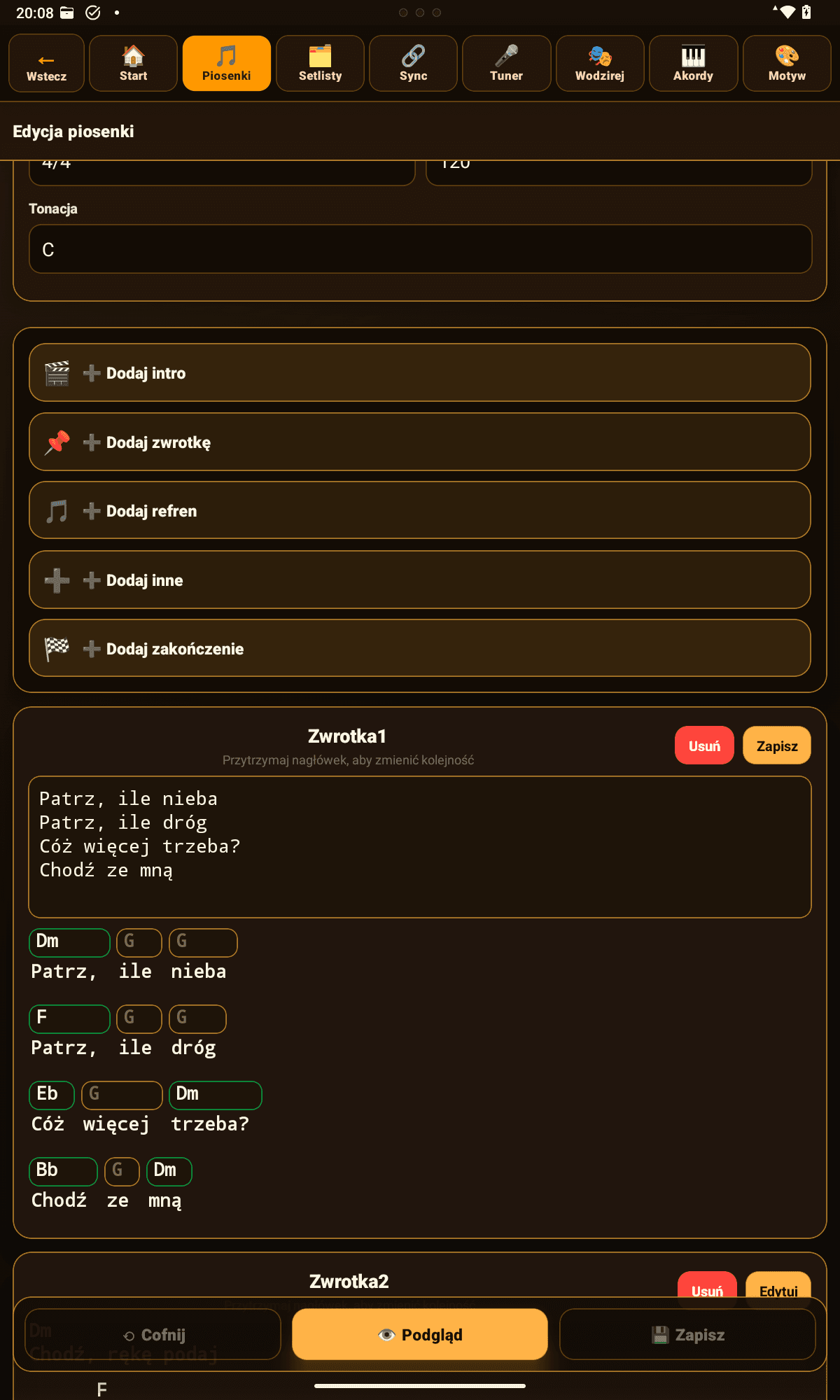 Symphonie – edycja piosenki