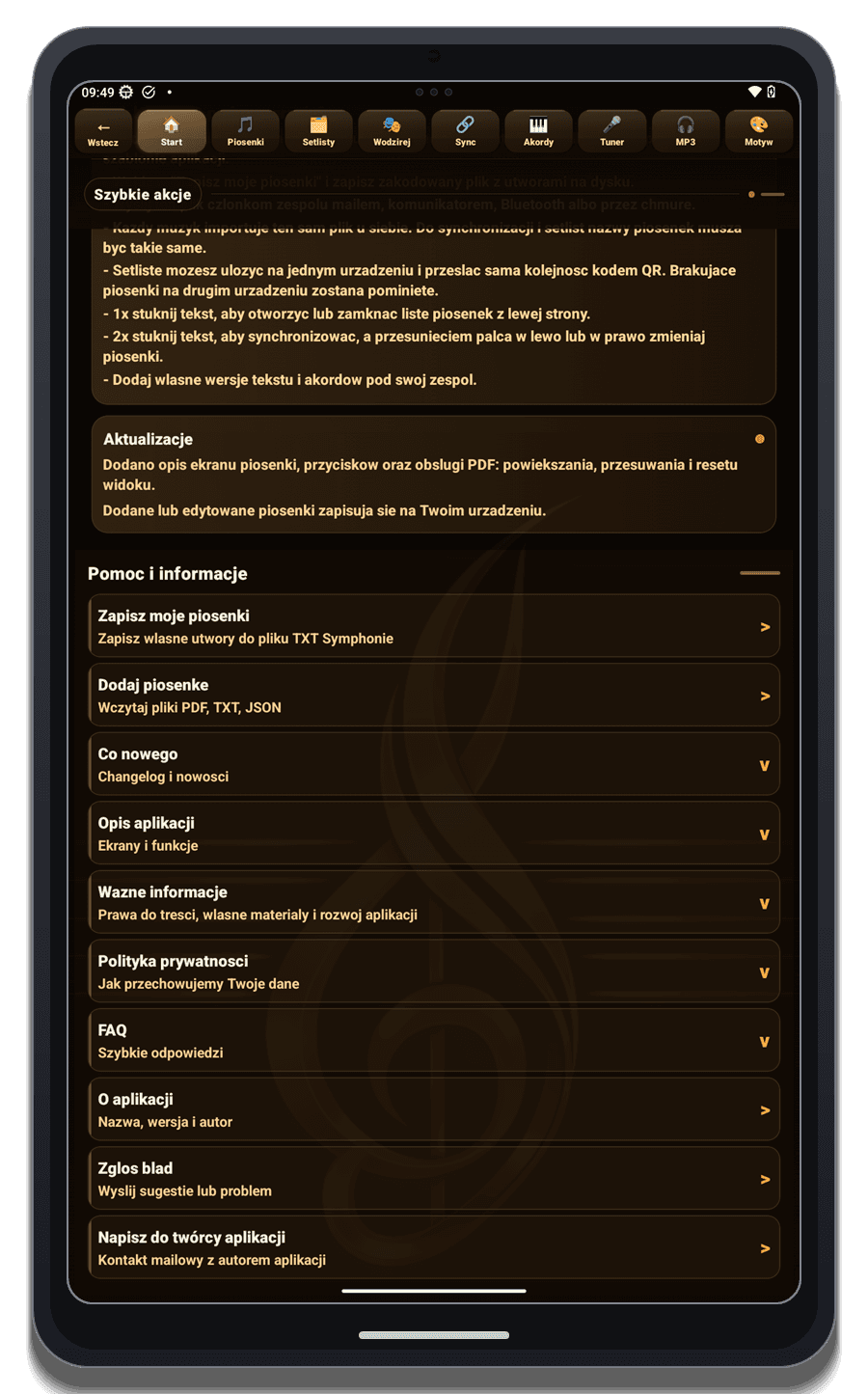 Start - Dashboard der ganzen App 3