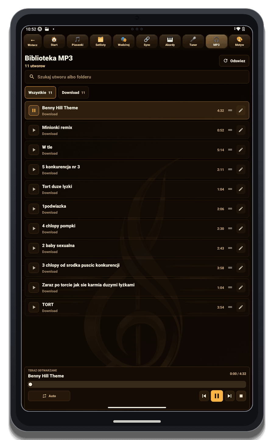 MP3 - Audiobibliothek und Backing-Tracks 1